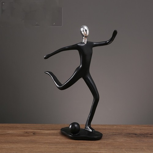 FOOTBALL PLAYER SILVER- HEAD RESIN / HM-0071 - LIVING ROOM DECORATION Size: 7.5*11.5*26 cm Weight: 0.35 kg
