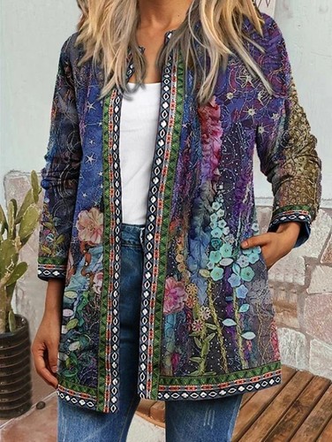 ETHNIC STYLE LONG SLEEVED CARDIGANS JACKET / WD-0110 - ETHNIC STYLE LONG SLEEVED CARDIGANS JACKET