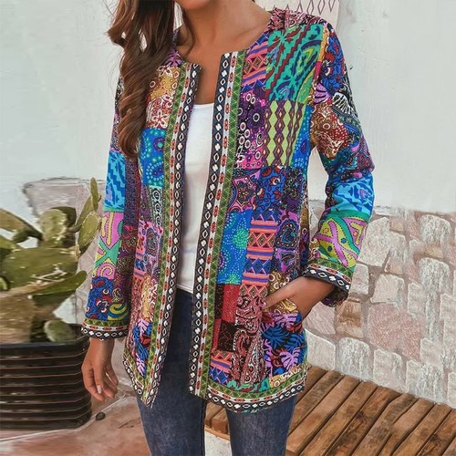 ETHNIC STYLE LONG SLEEVED CARDIGANS JACKET / WD-0112 - ETHNIC STYLE LONG SLEEVED CARDIGANS JACKET