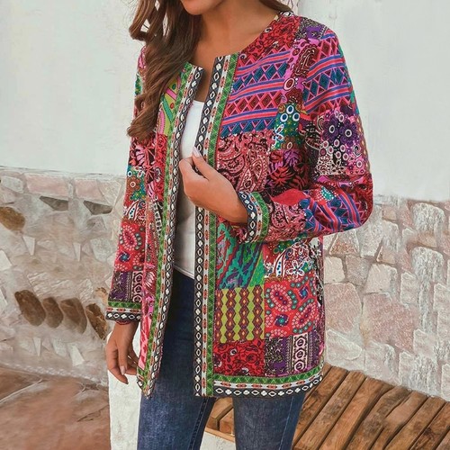 ETHNIC STYLE LONG SLEEVED CARDIGANS JACKET / WD-0115 - ETHNIC STYLE LONG SLEEVED CARDIGANS JACKET