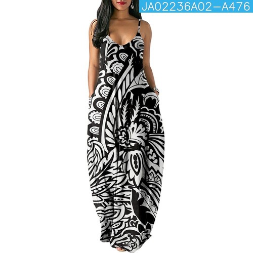 CASUAL WOMEN'S LONG DRESS / WD-0117 - CASUAL WOMEN'S LONG DRESS
