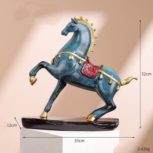 LARGE SUCCESS HORSE RESIN / HM-0076 - LIVING ROOM DECORATION Color: Bronze Size: 12*33*32 cm Weight: 1.42 kg