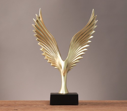 GREAT AMBITION RESIN / HM-0079 - LIVING ROOM DECORATION Color: 7121S-05 Champagne Gold Size: 21*7*32.5 cm Weight: 0.76 kg