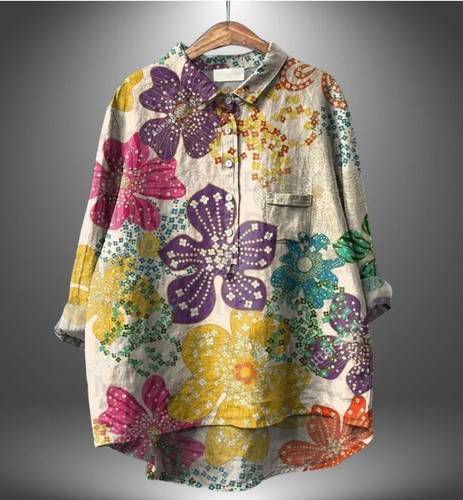 LOOSE PRINTED CASUAL SHIRT / WD-0121 - LOOSE PRINTED CASUAL SHIRT