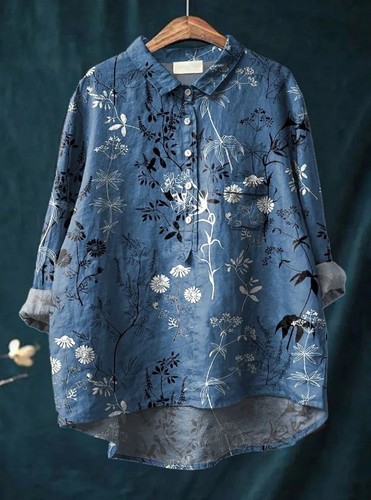 LOOSE PRINTED CASUAL SHIRT / WD-0124 - LOOSE PRINTED CASUAL SHIRT