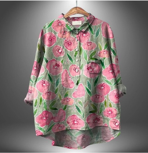 LOOSE PRINTED CASUAL SHIRT / WD-0126 - LOOSE PRINTED CASUAL SHIRT