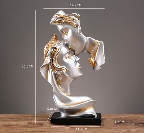 DEEP-LOVE RESIN / HM-0082 - LIVING ROOM DECORATION Color: 7128F-01 Champagne Size: 25.2*14.7 cm Weight: 0.51 kg