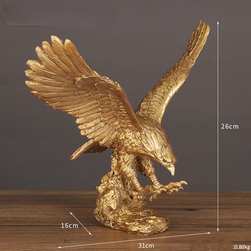 BIG AMBITION- LARGE EAGLE RESIN / HM-0085 - LIVING ROOM DECORATION Color: Silver Head Size: 26*31*16 cm Weight: 0.80 kg