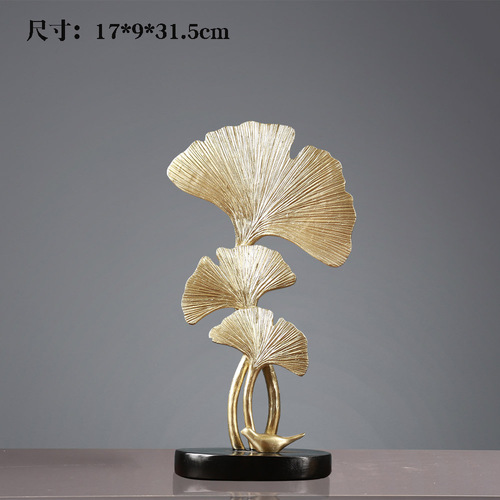 GINKGO LEAF / HM-0089 - CABINET ORNAMENT Size: 17*9*31.5 cm