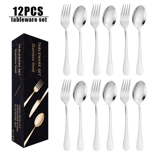 12 PIECES TABLEWARE SET STAINLESS STEEL / KN-0069 - 12 PIECES TABLEWARE SET STAINLESS STEEL