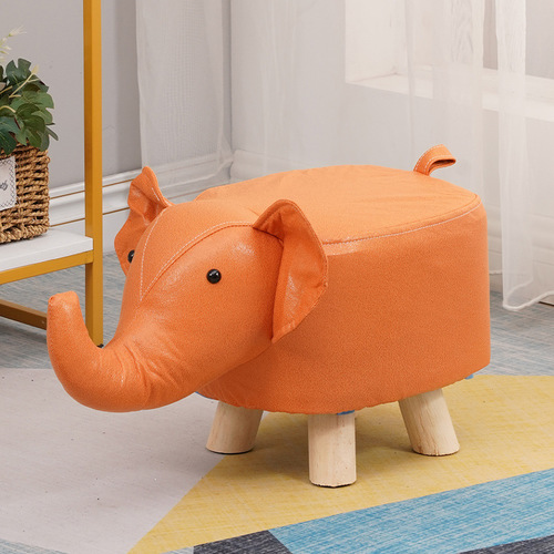 LITTLE ORANGE ELEPHANT STOOL / HM-0108 - CHILDREN'S ANIMAL STOOL Size: 30*25*25 cm