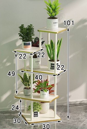 FLOWER RACK 5 LAYERS / HM-0113 - FLOWER RACK 5 LAYERS Color: White Size: 101*30*30 cm