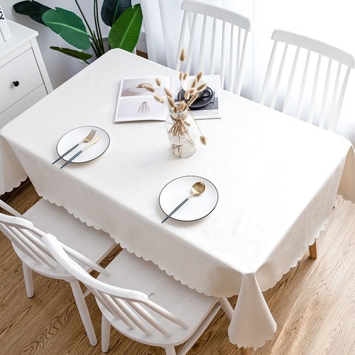 WATER PROOF TABLECLOTH SIZE 140X200CM / KN-0094 - COLOR ROSE BEIGE