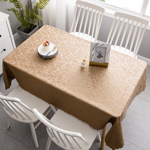 WATER PROOF TABLECLOTH SIZE 140X200CM / KN-0095 - COLOR HIBISCUS COFFEE