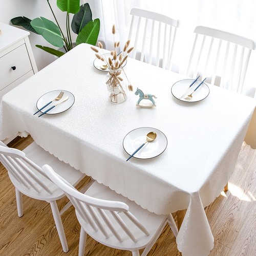 WATER PROOF TABLECLOTH SIZE 140X220CM / KN-0108 - COLOR EVERGREEN BEIGE