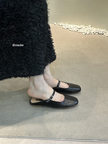 FLAT-BOTTOMED SHOES / WS-0026 - COLOR BLACK FLAT-BOTTOMED SHOES