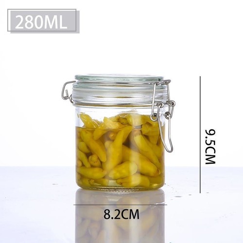 280ML GLASS SEALED FOOD STORAGE JAR / KN-0119 - 280ML GLASS SEALED FOOD STORAGE JAR