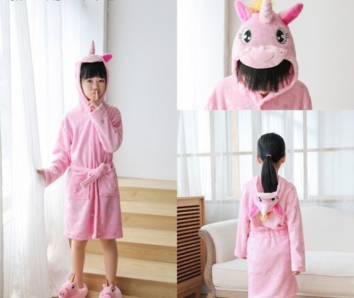 BATHROBE FOR GIRLS / BR-0022 - COLORFUL LONG SLEEVE BATHROBE FOR GIRLS