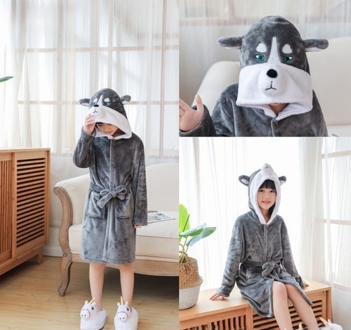 BATHROBE FOR GIRLS / BR-0023 - COLORFUL LONG SLEEVE BATHROBE FOR GIRLS