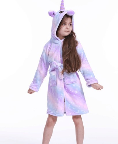 BATHROBE FOR GIRLS / BR-0024 - COLORFUL LONGSLEEVE BATHROBE FOR GIRLS