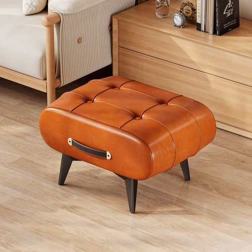 FOOTSTOLL SOFT SEAT / HM-0124 - FOOTSTOLL SOFT SEAT Color: Orange