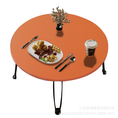 ROUND COFFEE TABLE FOLDING / HM-0126 - ROUND COFFEE TABLE FOLDING Color: Hermes Orange Size: 60*30cm