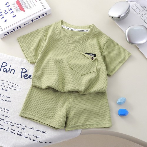 100CM 2 PIECE SHIRT AND SHORT FOR BOYS / BY-0002 - COLOR PINK 100CM 2 PIECE SHIRT AND SHORT FOR BOYS