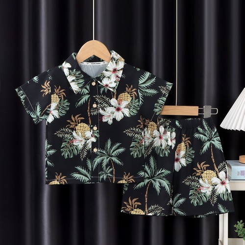 110CM 2 PIECE SHORT SLEEVED SHIRT AND SHORT / BY-0010 - COLOR BLUE GREEN 110CM 2 PIECE SHORT SLEEVED SHIRT AND SHORT