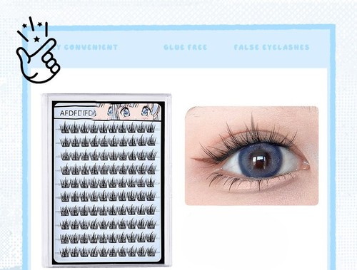 LAZY TRILOGY EYELASHES 10 ROWS / MU-0018 - GLUE- FREE SINGLE BOX + TWEEZERS