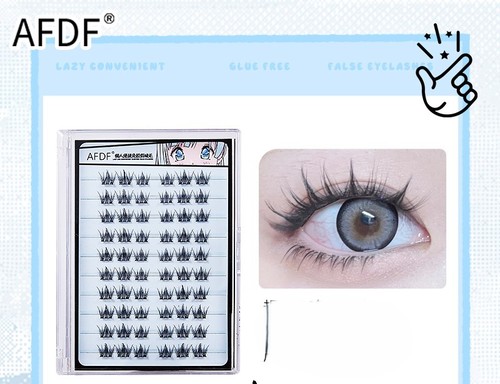 ICE BERG FLOWER SEA EYELASHES 10 ROWS / MU-0019 - GLUE-FREE SINGLE-BOX + TWEEZERS
