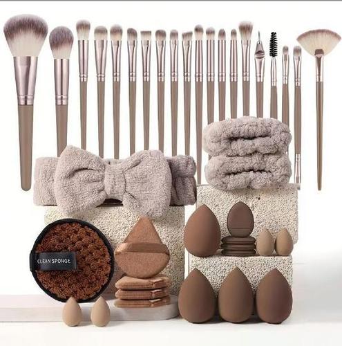 POWDER PUFF SET 40 PCS- BROWN / MU-0025 - POWDER PUFF SET 40 PCS- BROWN
