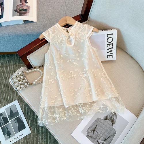 COLOR BEIGE FLORAL SLEEVELESS DRESS / BB-0232 - COLOR BEIGE FLORAL SLEEVELESS DRESS
