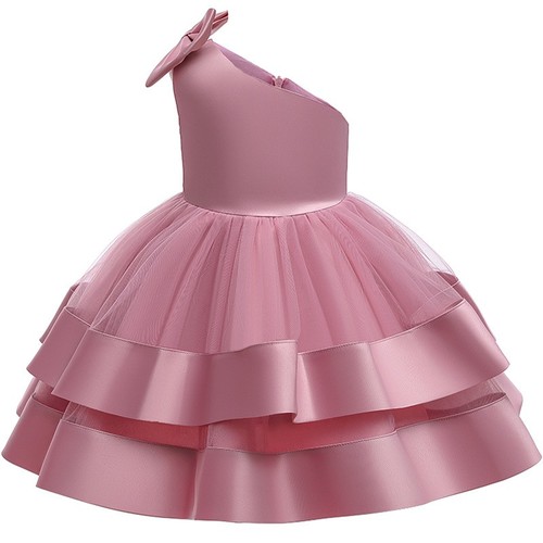 COLOR FUSCHIA ONE-SHOULDER DESIGN PARTY DRESS / BB-0233 - COLOR FUSCHIA ONE-SHOULDER DESIGN PARTY DRESS