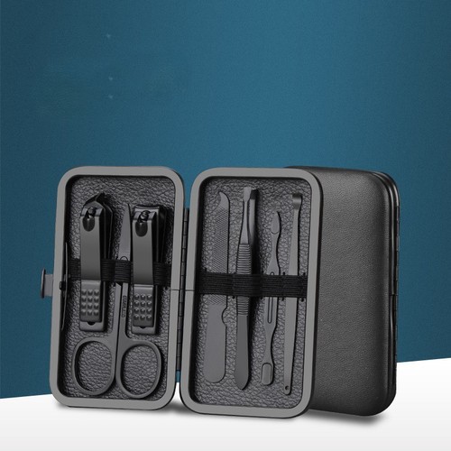 NAIL TOOLS SET- 7 PIECES / MU-0042 - Stainless steel Color: Classic black