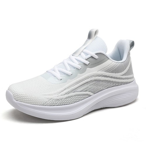 NON-SLIP RUNNING SHOES FOR WOMEN / WS-0045 - COLOR WHITE AND GRAY SIZE 36 NON-SLIP RUNNING SHOES FOR WOMEN