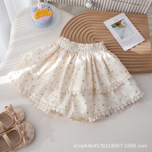 COLOR BEIGE SUMMER SKIRT / BB-0244 - COLOR BEIGE SUMMER SKIRT