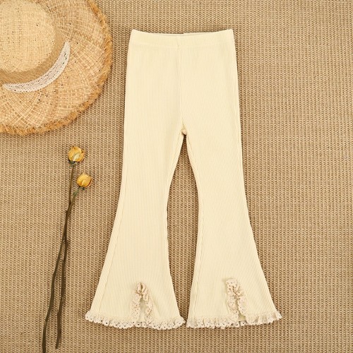 COLOR APRICOT BELL-BOTTOM PANTS / BB-0247 - COLOR APRICOT BELL-BOTTOM PANTS