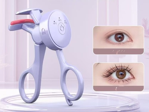 ELECTRONIC HEATING EYELASH CURLER / MU-0070 - Fast heating to shape and curl eyelashes. Color: Lavender purple