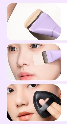 MAKEUP BRUSH FLAT HEAD / MU-0073 - CONCEALER AND CONTOUR Color: Purple
