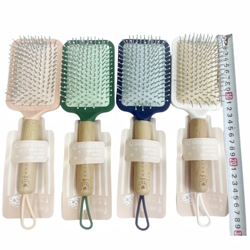 AIR CUSHION COMB 4 PIECES / MU-0082 - WOODEN HANDLE COLOR: 2067 MIXED COLOR