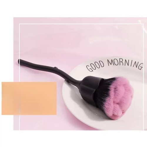 ROSE FLOWER BRUSH / MU-0089 - Color: Black handle, dark purple