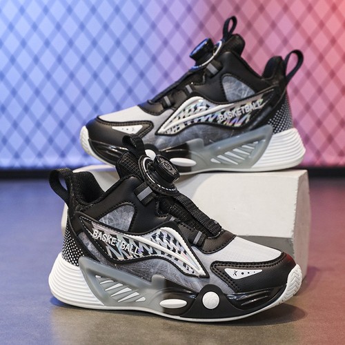 CHILDREN'S RUNNING AND SPORTS SHOES / BY-0037 - CHILDREN'S RUNNING AND SPORTS SHOES COLOR BLACK AND WHITE