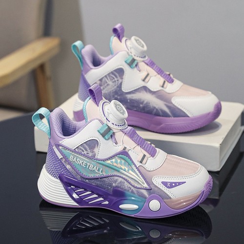 CHILDREN'S RUNNING AND SPORTS SHOES / GL-0088 - COLOR WHITE AND PURPLE CHILDREN'S RUNNING AND SPORTS SHOES