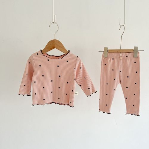 TWO-PIECE SET PAJAMA / BB-0283 - Color : Pink pants without buttons Suitable for height : 100cm, 110cm, 120cm, 130cm