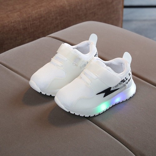 CHILDREN'S SPORTS SHOES LED LIGHT SNEAKERS / GL-0091 - COLOR WHITE CHILDREN'S SPORTS SHOES LED LIGHT SNEAKERS