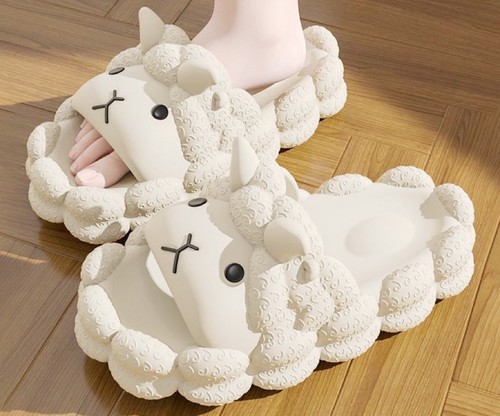 CUTE LITTLE SHEEP SLIPPERS / WS-0091 - Indoor and outdoor use Color : Beige lamb (lamb is proud) Size : 36-37, 38-39, 40-41