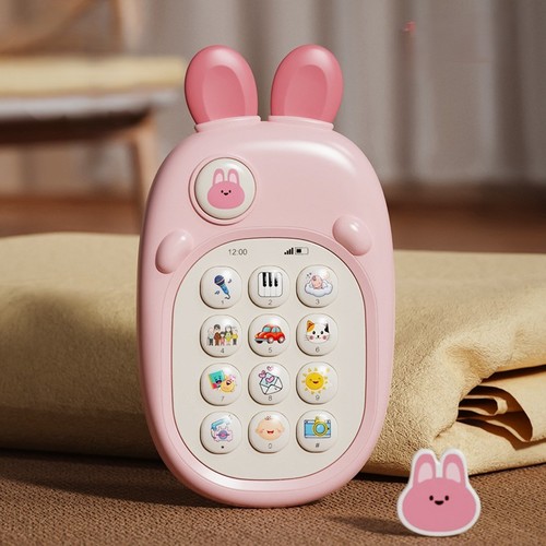 EDUCATIONAL BILINGUAL MOBILE PHONE FOR CHILDREN / TY-0002 - COLOR PINK RABBIT EDUCATIONAL BILINGUAL MOBILE PHONE FOR CHILDREN