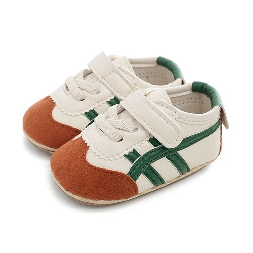 BABY TODDLER SHOES / BB-0021 - COLOR ORANGE AND GREEN BABY TODDLER SHOES