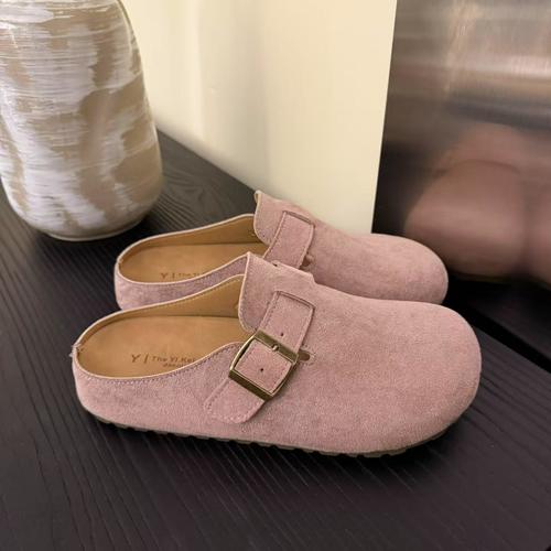 CLOSED-TOE HALF SLIPPERS / WS-0098 - Color : Pink Size : 36, 38, 40
