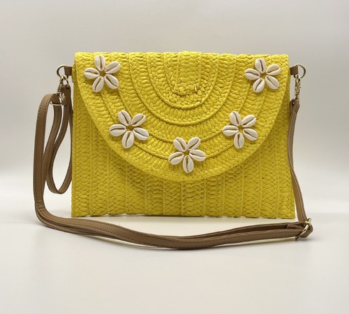 BRAIDED BAG / BG-0014 - Color : Style 8 Yellow Size : 27*21cm